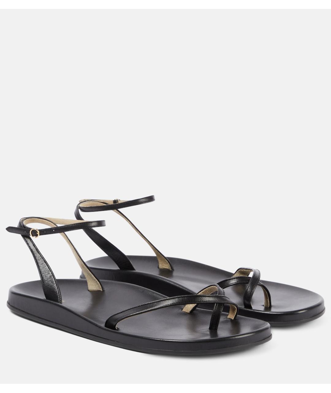 THE ROW Черные кожаные сандалии, фото 3