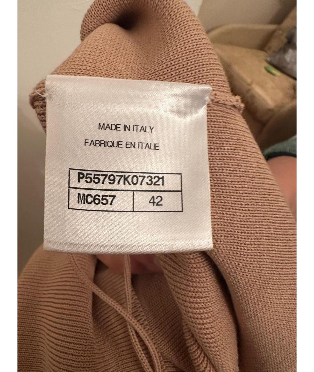 CHANEL Бежевое хлопковое повседневное платье, фото 4