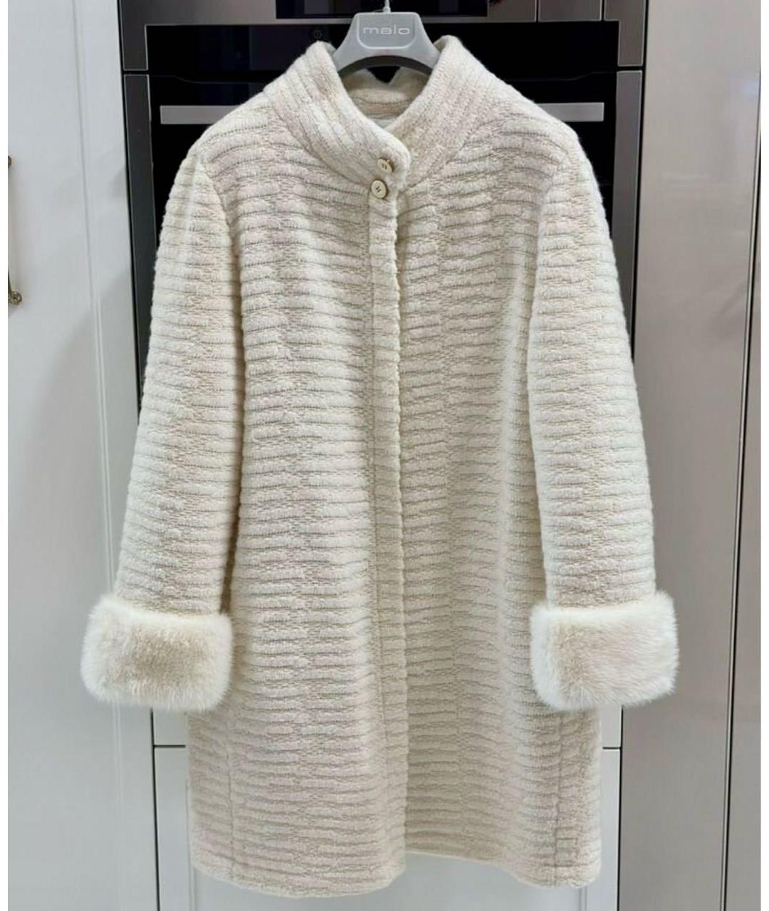 MALO Белое кашемировое пальто, фото 6