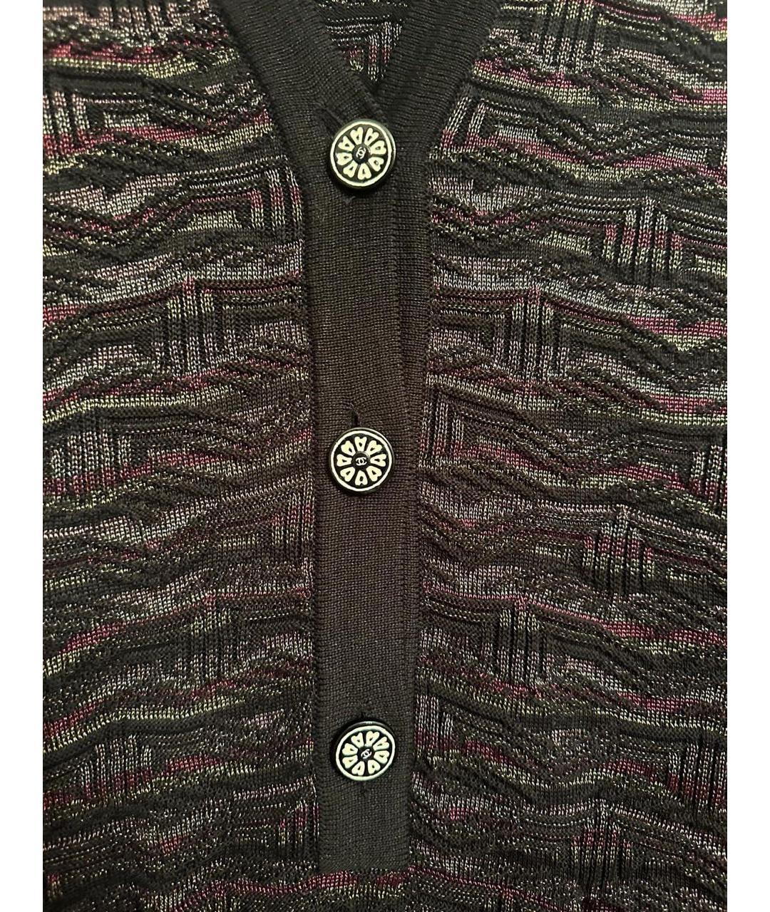 CHANEL Черное хлопковое повседневное платье, фото 3