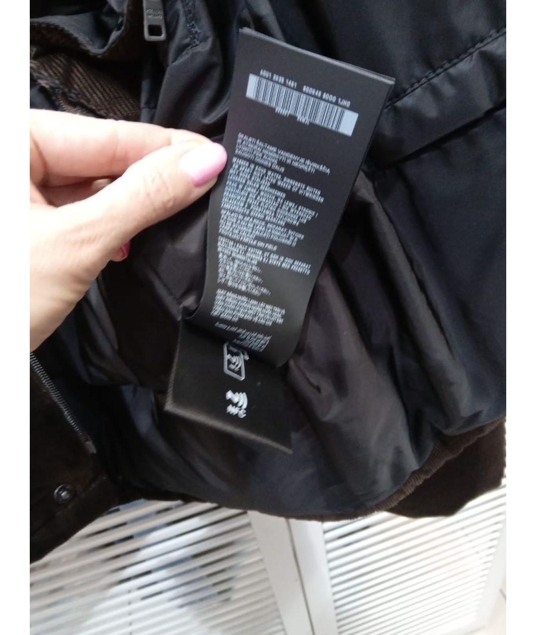 PRADA Черный полиэстеровый пуховик, фото 4