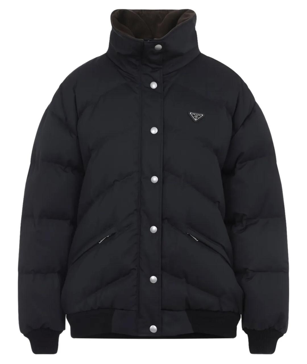 PRADA Черный полиэстеровый пуховик, фото 1