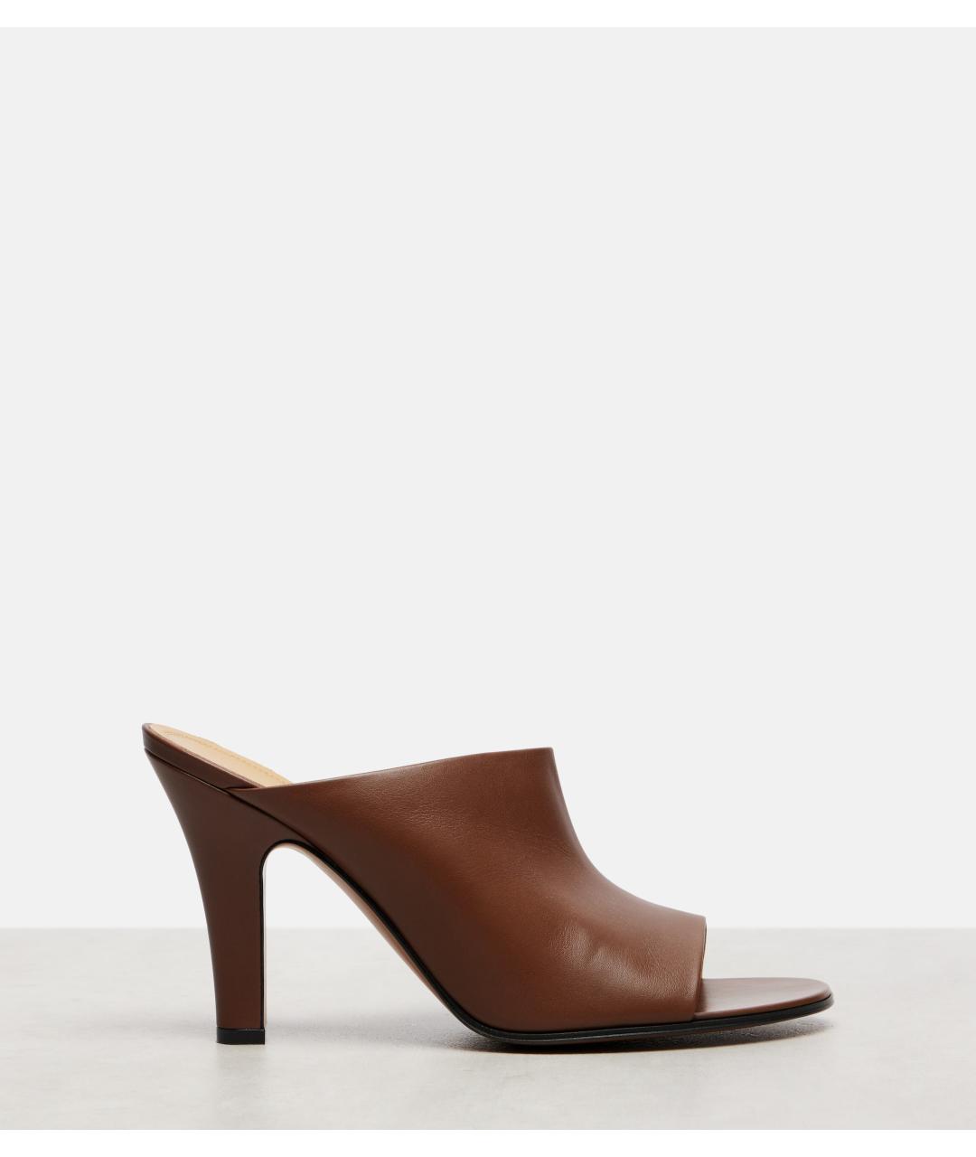 THE ROW Коричневые кожаные мюли, фото 7