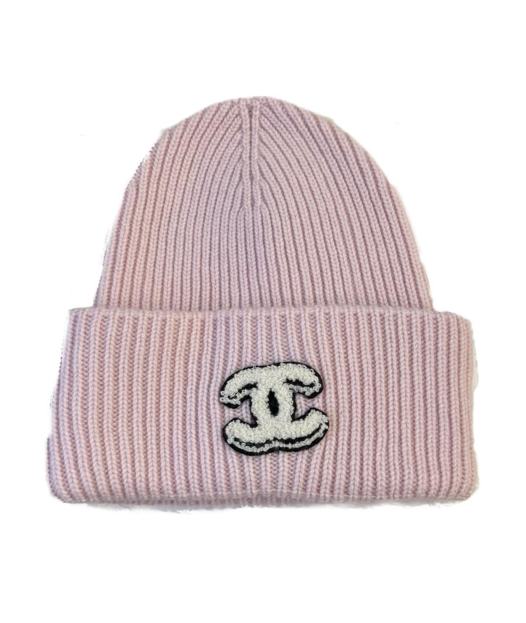 HERMES Розовая шерстяная шапка, фото 1