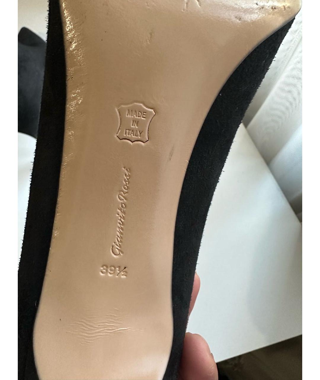 GIANVITO ROSSI Черные замшевые ботильоны, фото 4