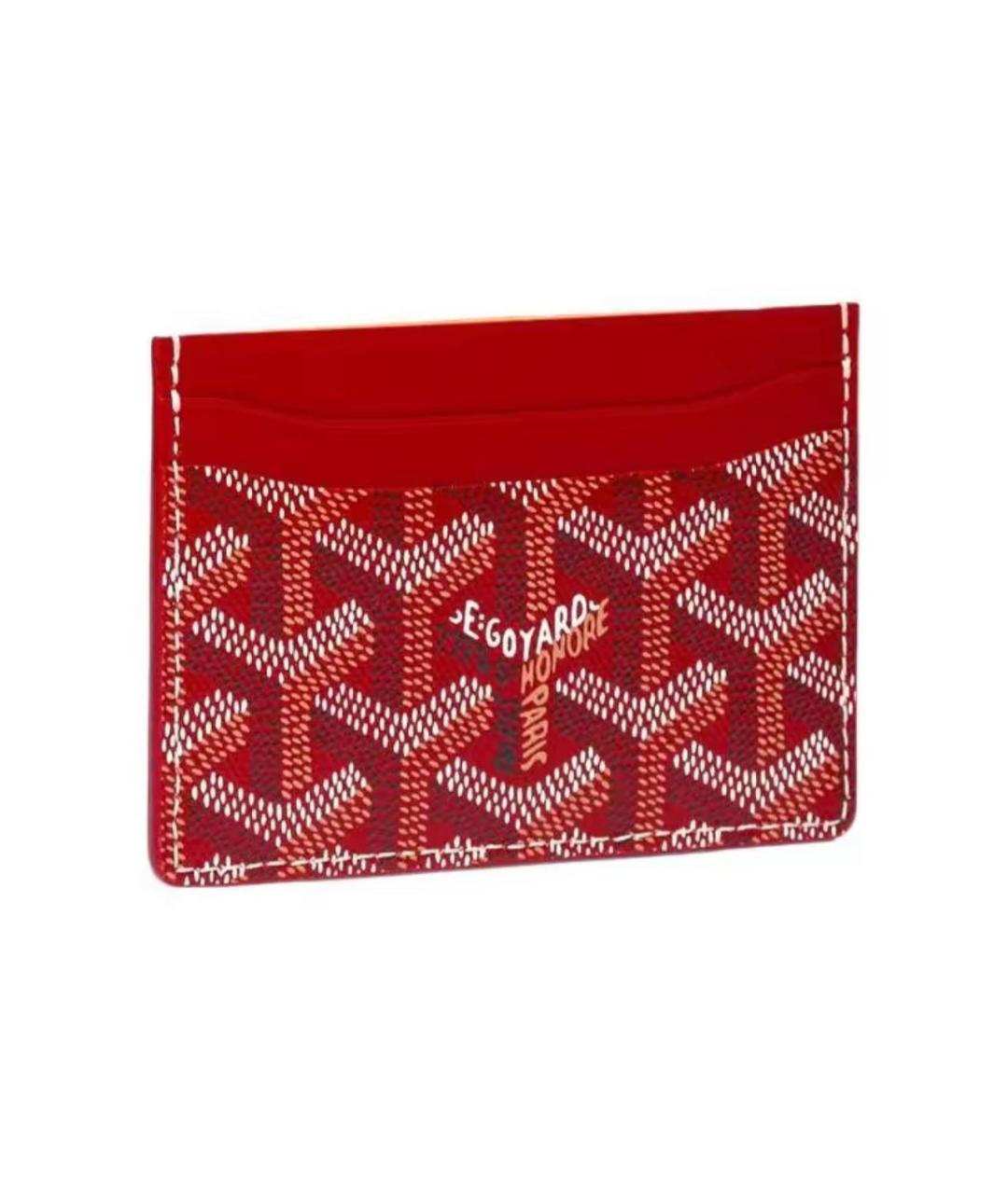 GOYARD Красный кожаный кардхолдер, фото 6