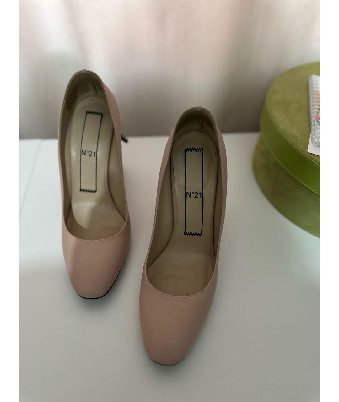 NO. 21 Розовые кожаные туфли, фото 2