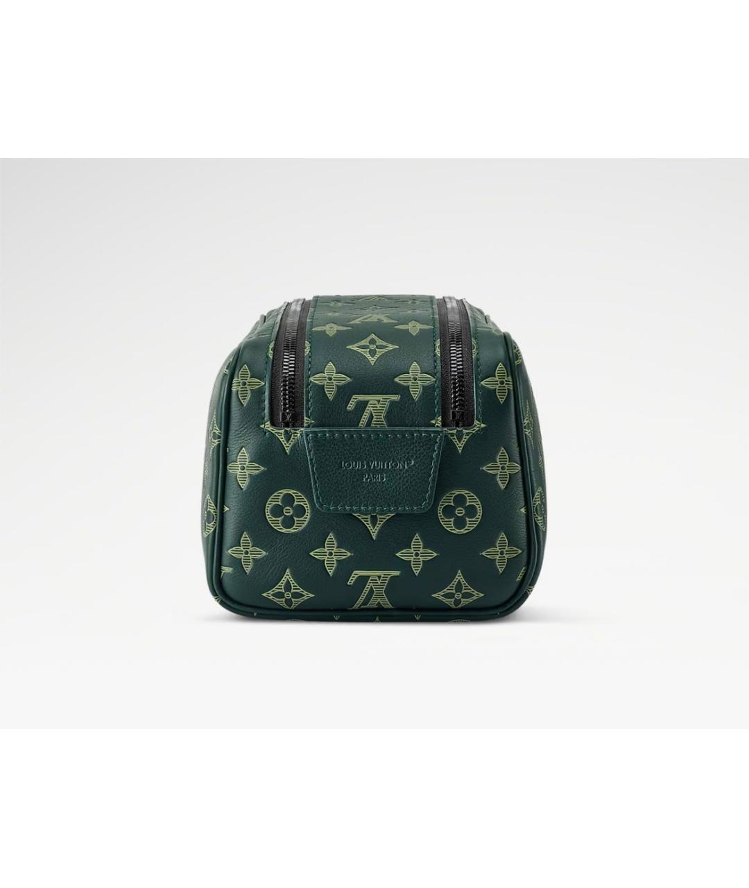 LOUIS VUITTON Зеленая кожаная барсетка, фото 3