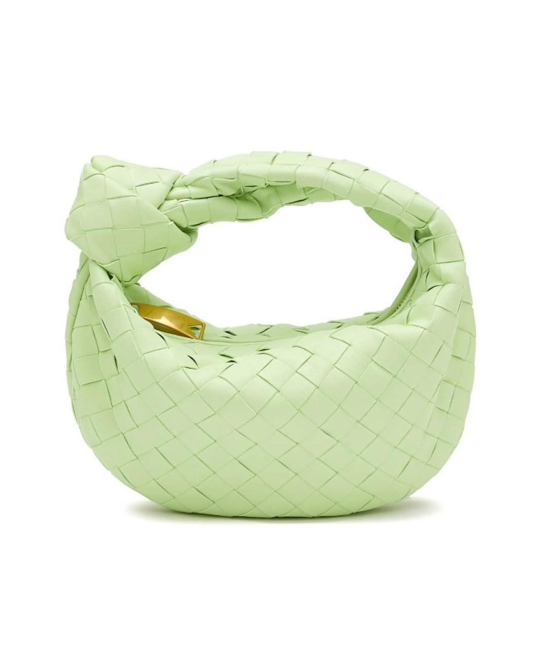 BOTTEGA VENETA Салатовая кожаная сумка с короткими ручками, фото 7