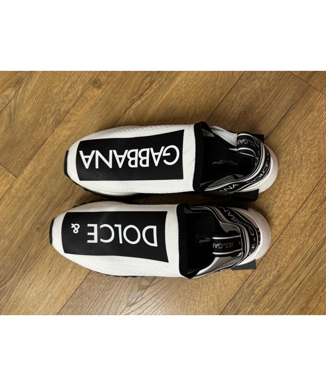 DOLCE&GABBANA Белые текстильные кроссовки, фото 3