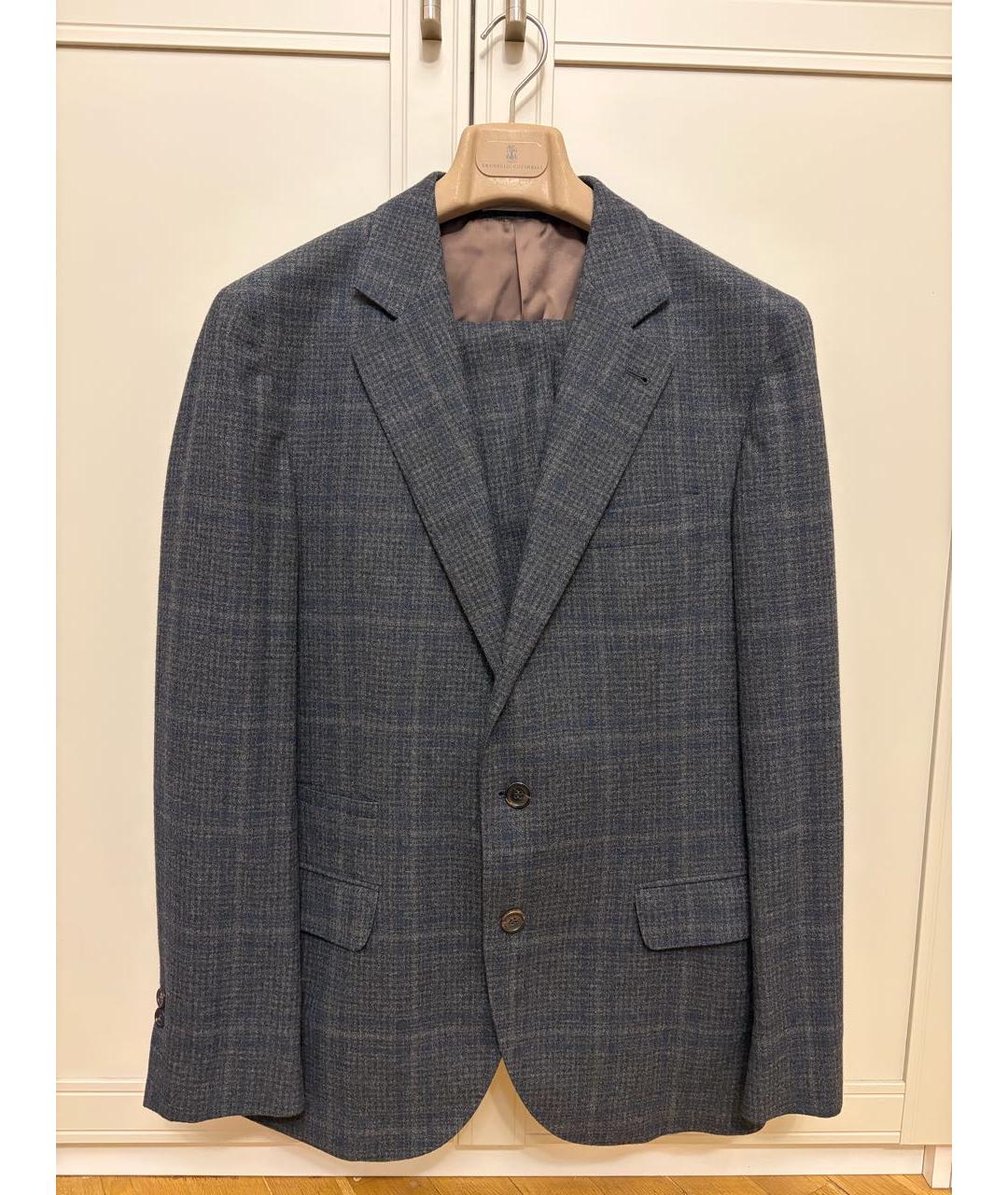 BRUNELLO CUCINELLI Серый классический костюм, фото 3