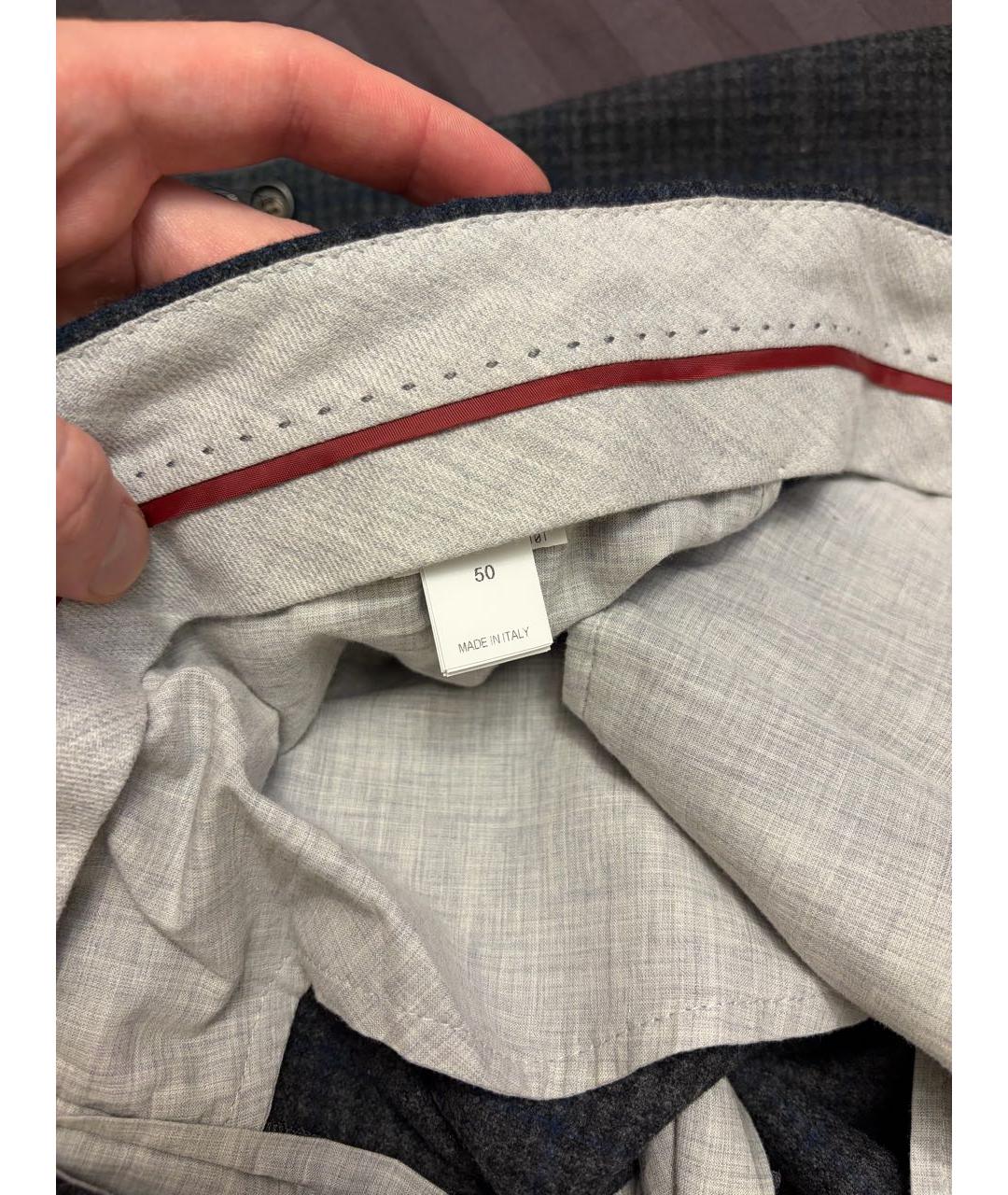 BRUNELLO CUCINELLI Серый классический костюм, фото 7