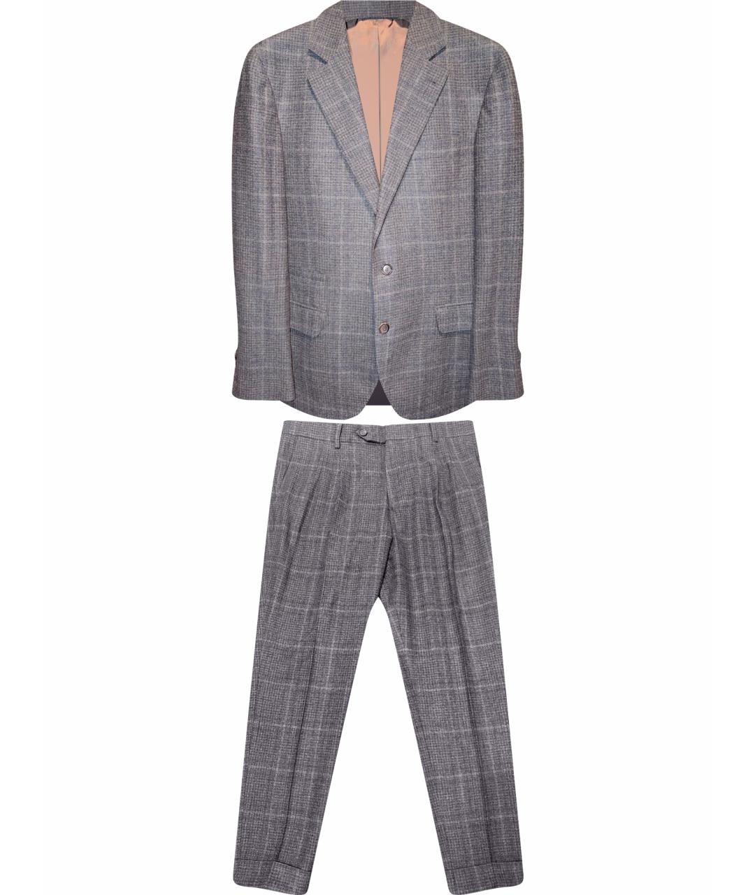 BRUNELLO CUCINELLI Серый классический костюм, фото 1