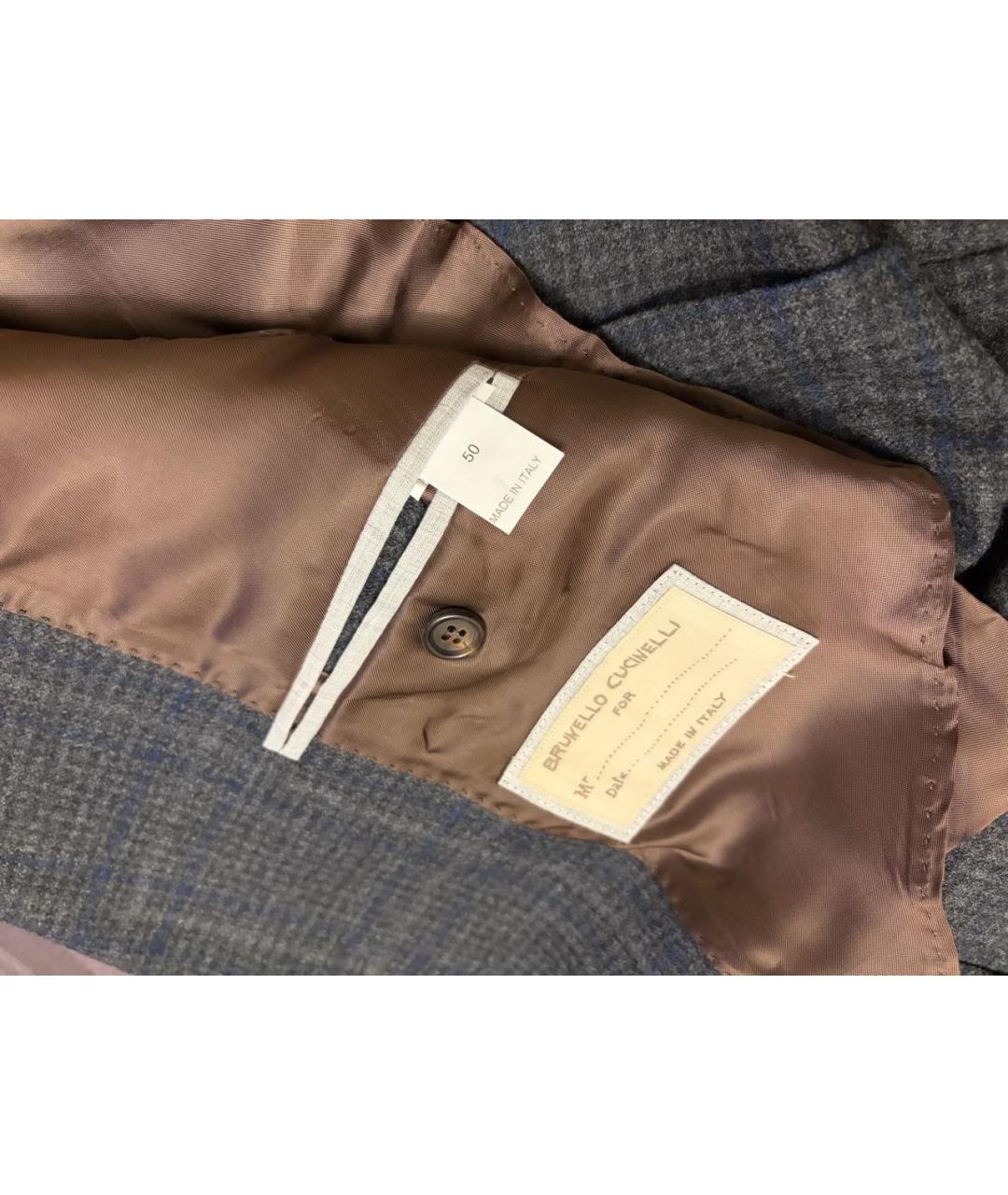 BRUNELLO CUCINELLI Серый классический костюм, фото 4