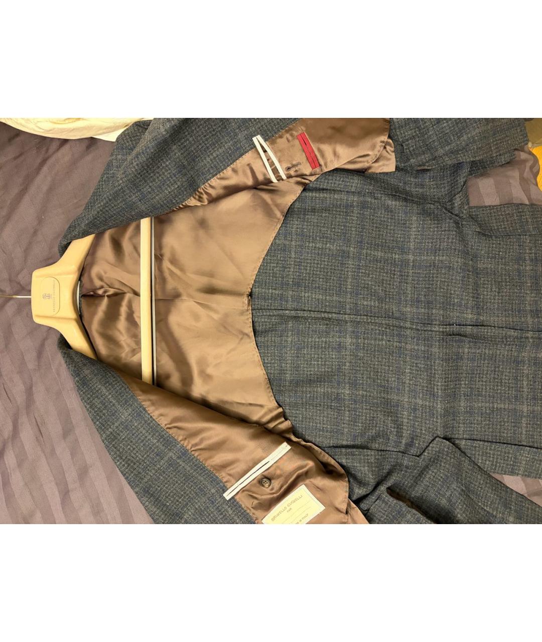 BRUNELLO CUCINELLI Серый классический костюм, фото 6