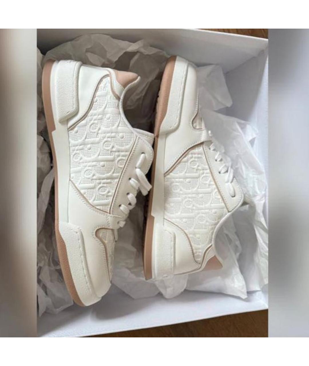 CHRISTIAN DIOR Белые кожаные кеды, фото 3