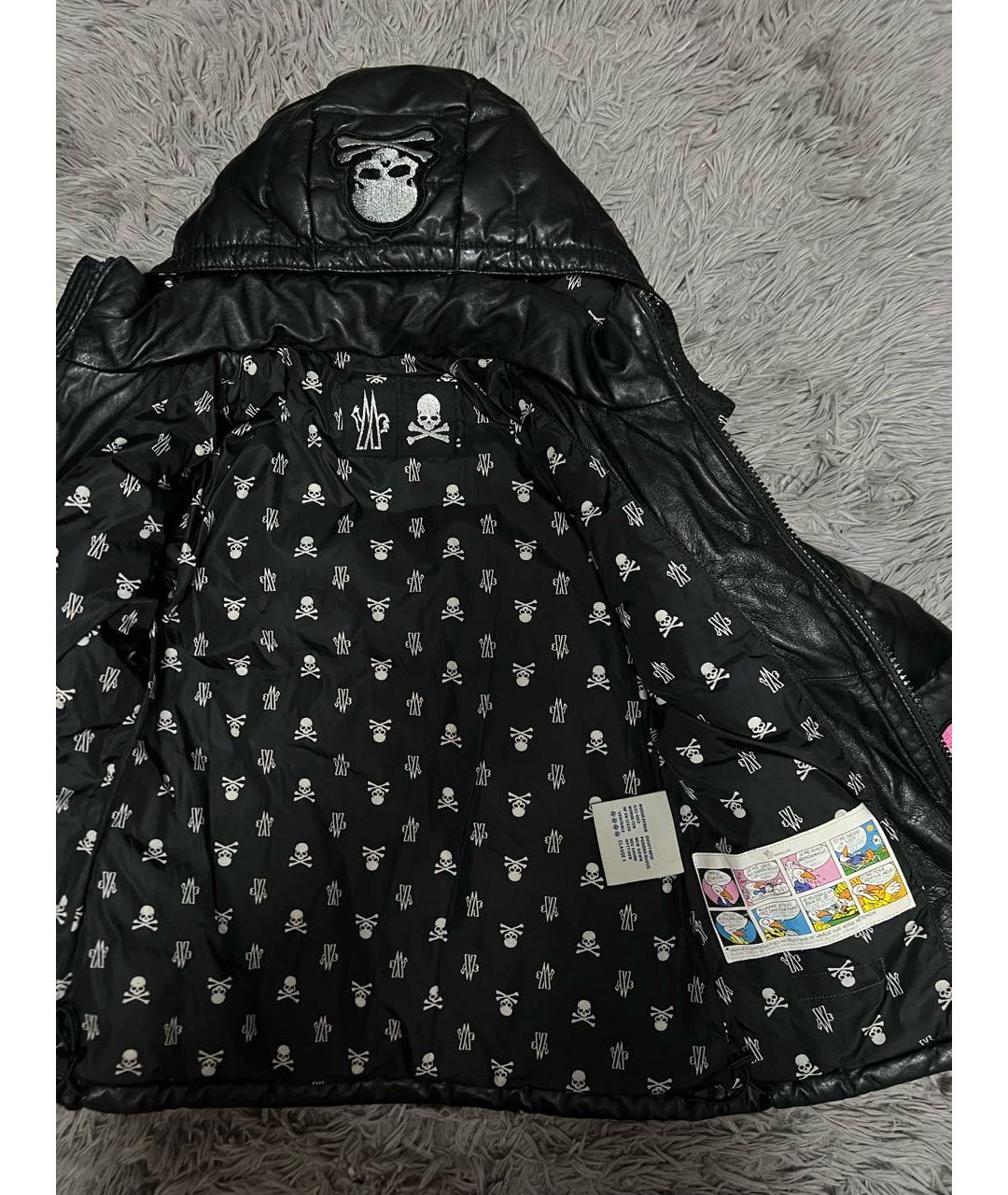 MONCLER Черная кожаная куртка, фото 5