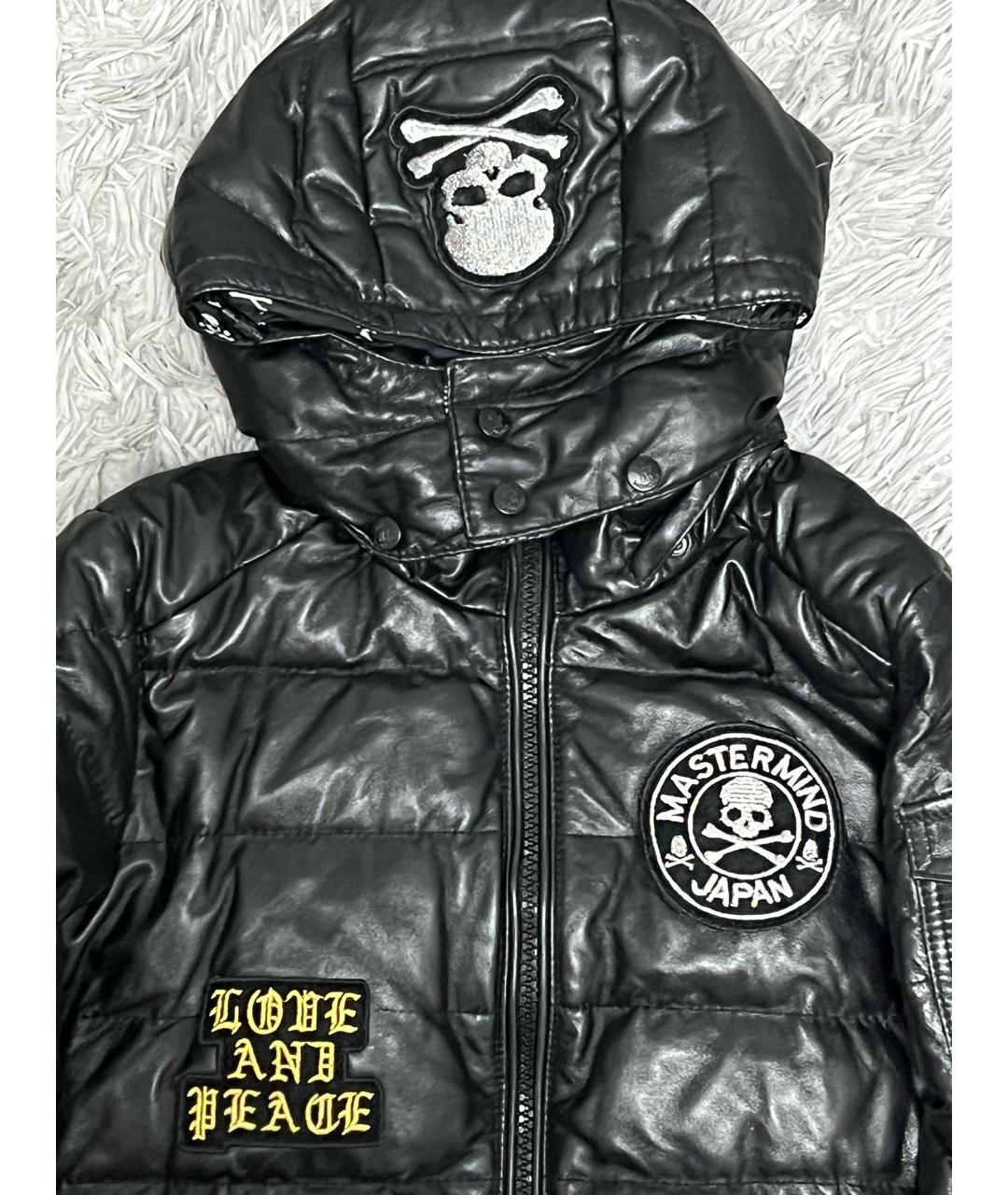 MONCLER Черная кожаная куртка, фото 4