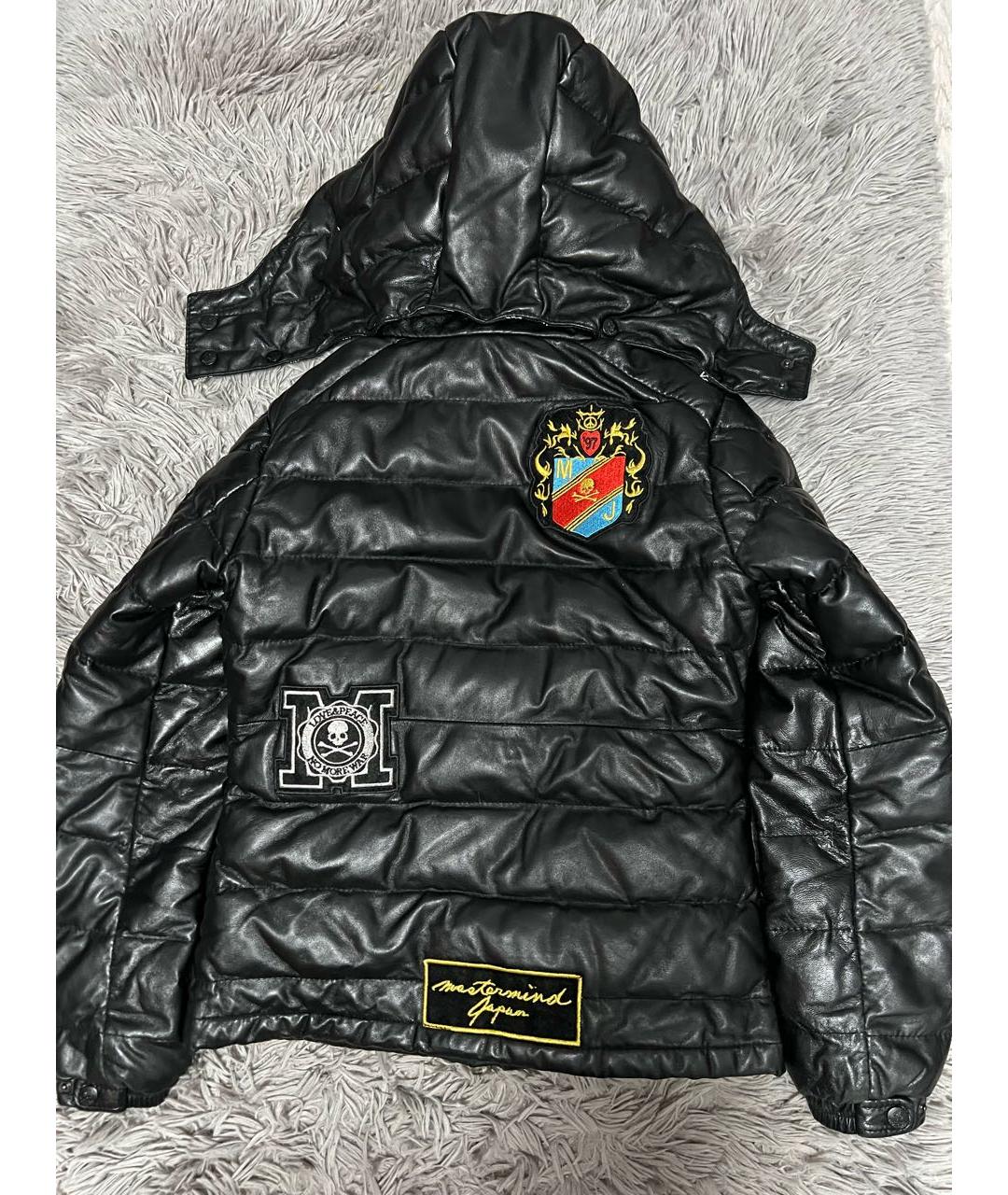 MONCLER Черная кожаная куртка, фото 2