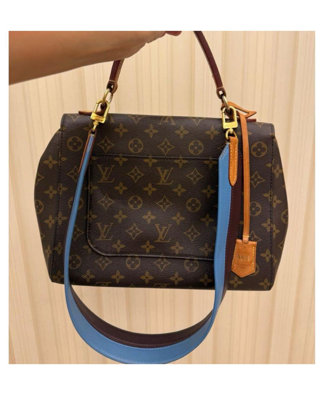 LOUIS VUITTON Коричневая кожаная сумка через плечо, фото 3