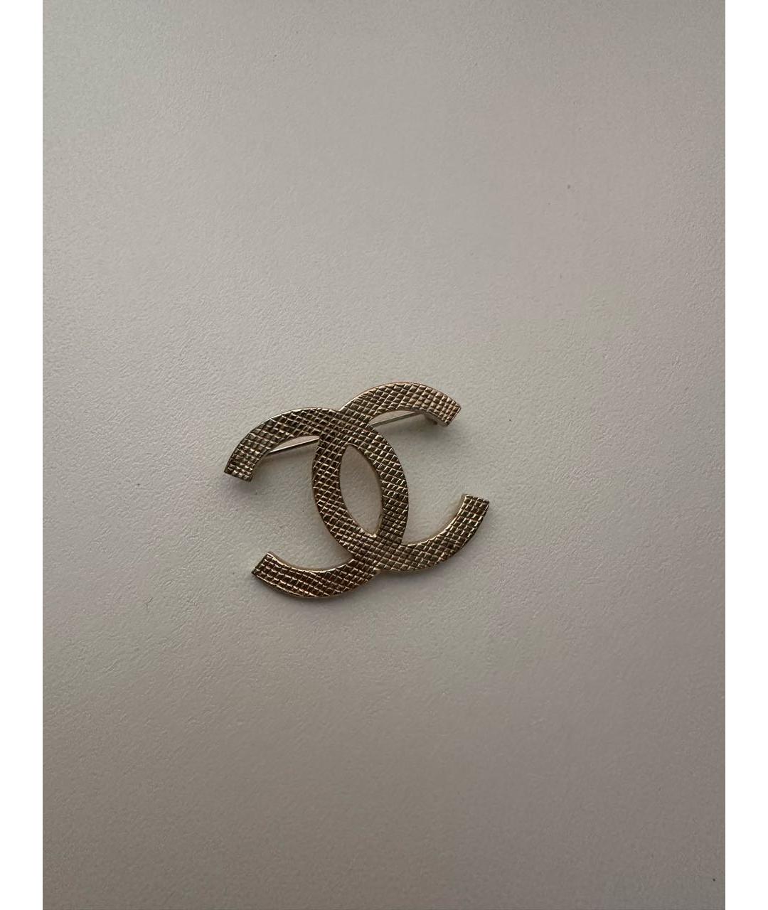 CHANEL Золотая металлическая булавка / брошь, фото 4