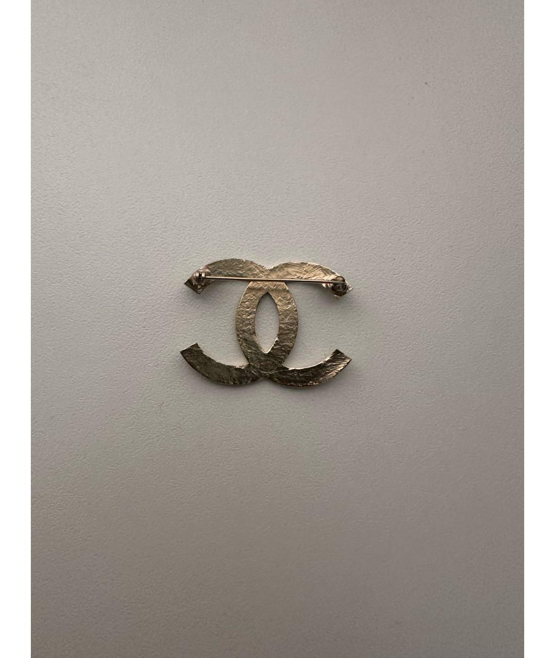 CHANEL Золотая металлическая булавка / брошь, фото 2