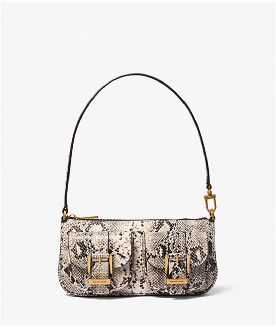 MICHAEL KORS Бежевая кожаная сумка с короткими ручками, фото 4