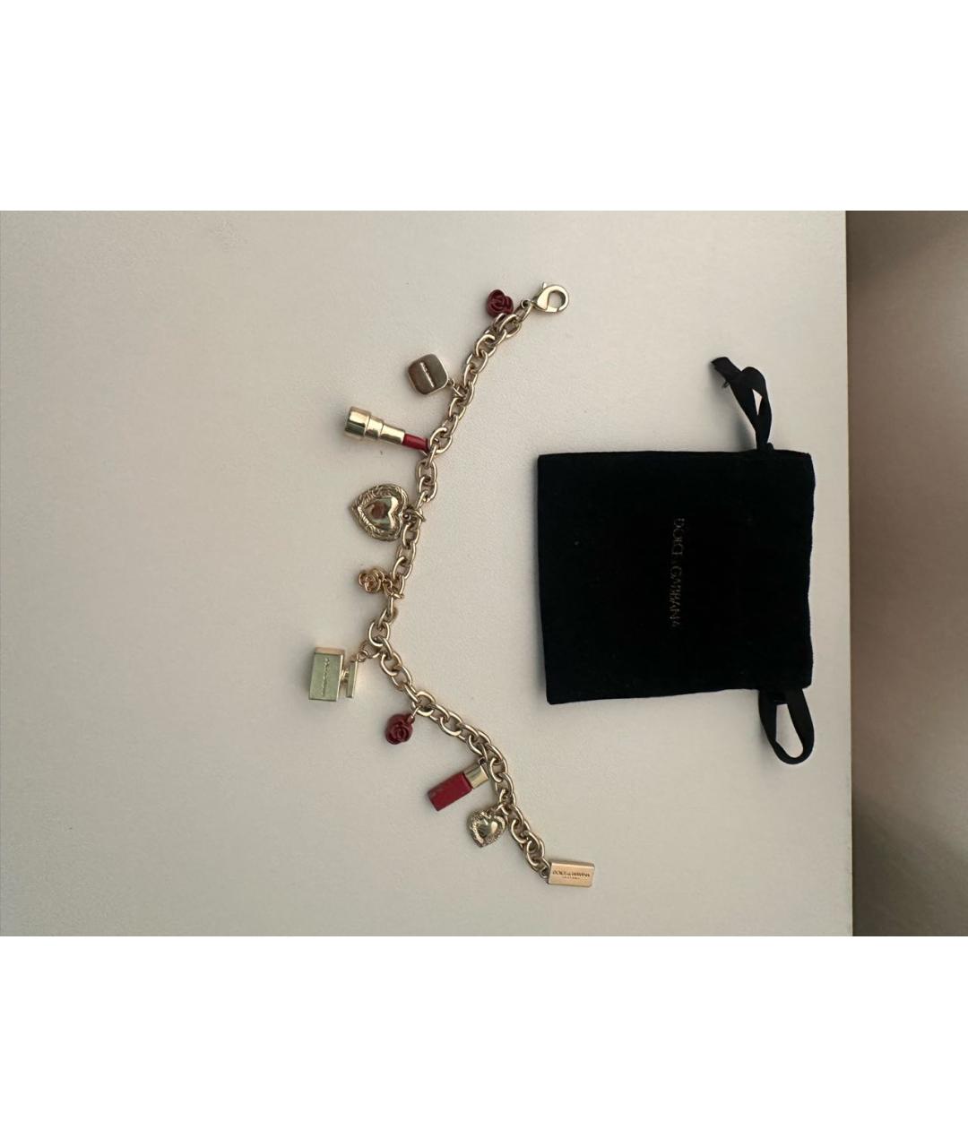 DOLCE&GABBANA Золотой металлический браслет, фото 3