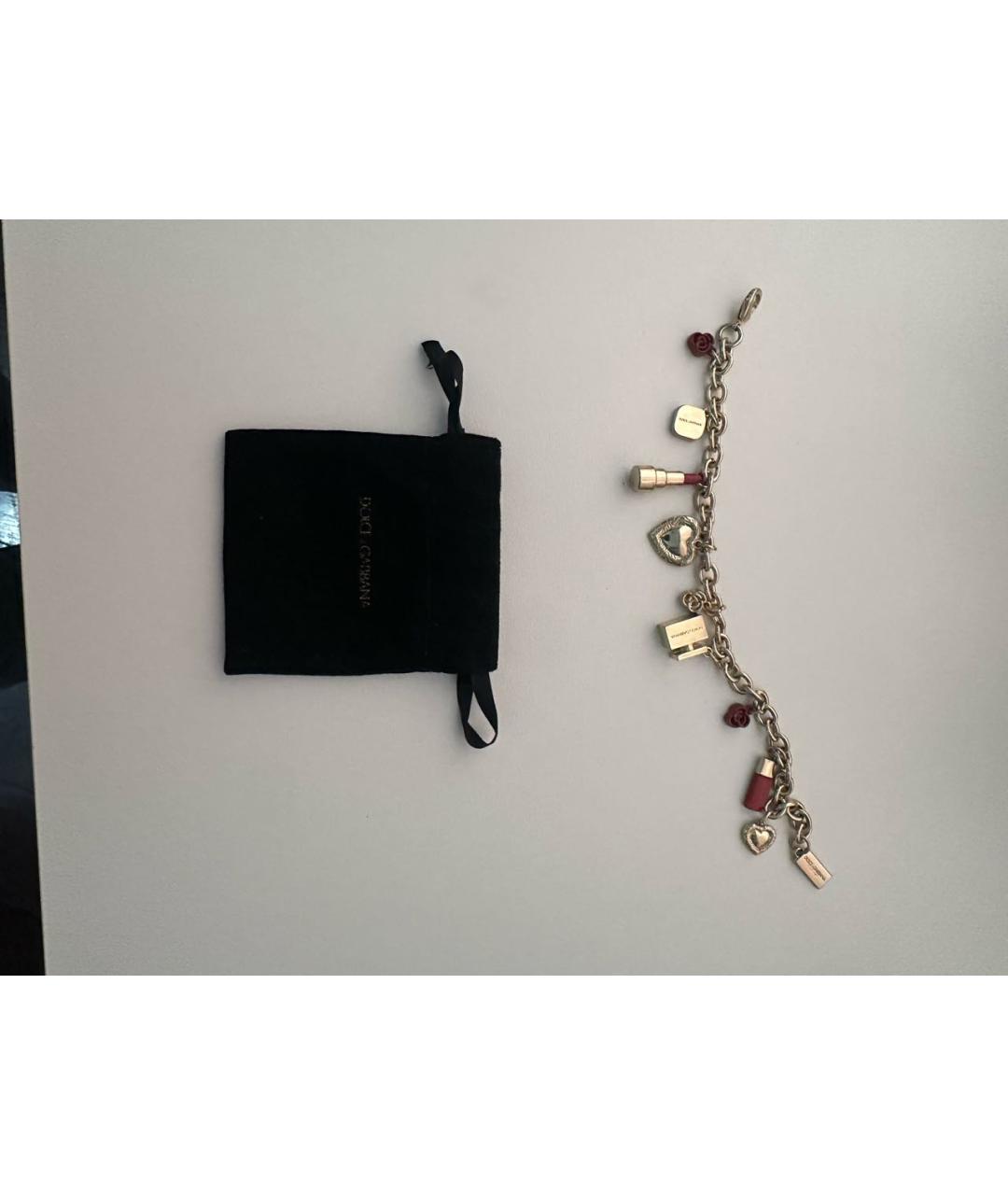 DOLCE&GABBANA Золотой металлический браслет, фото 4