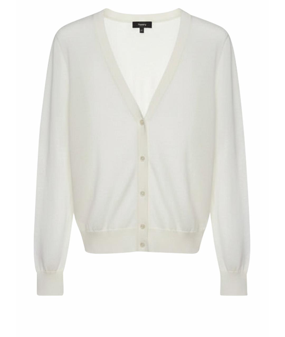 THEORY Белый шерстяной кардиган, фото 1
