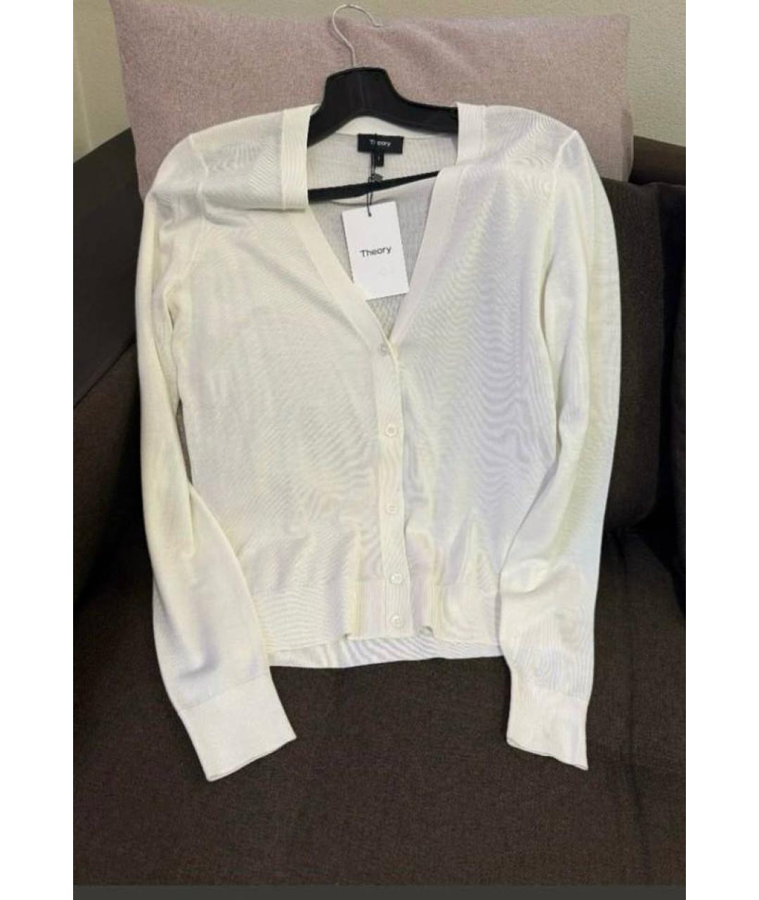 THEORY Белый шерстяной кардиган, фото 6
