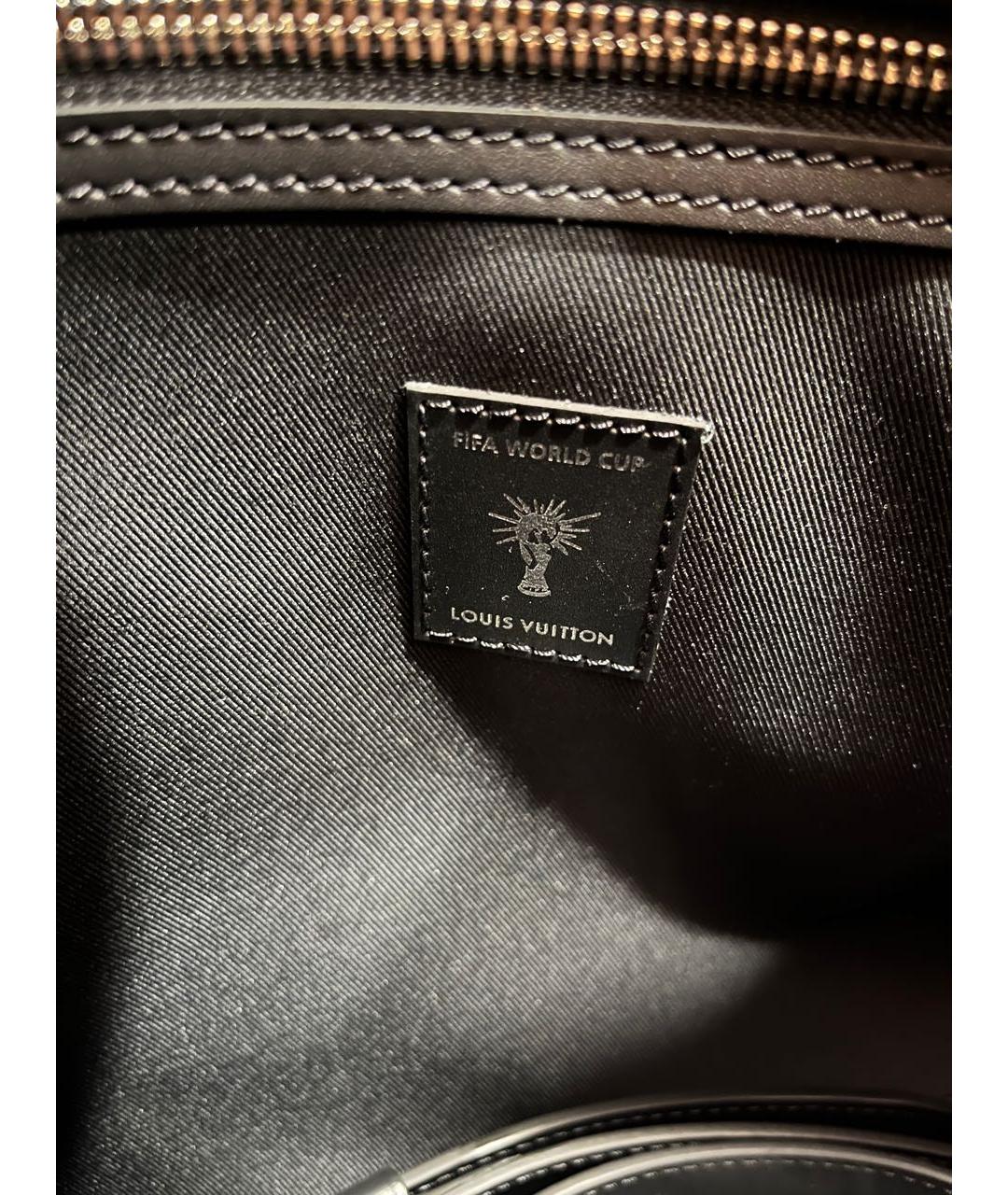 LOUIS VUITTON Черная кожаная дорожная/спортивная сумка, фото 7