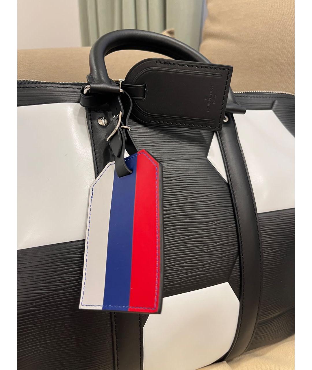 LOUIS VUITTON Черная кожаная дорожная/спортивная сумка, фото 5