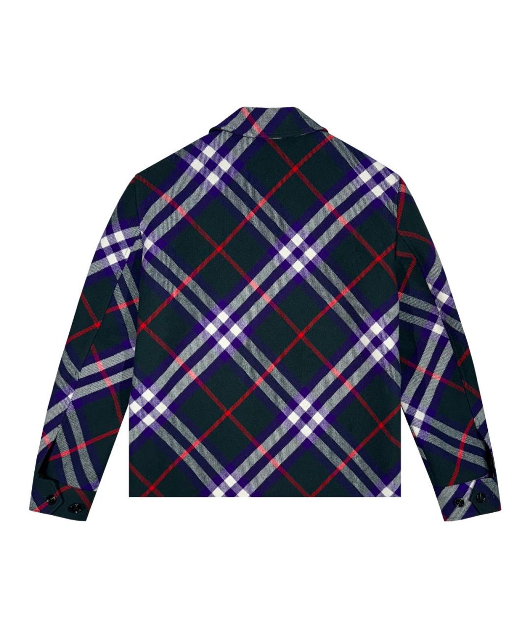 BURBERRY Зеленая шерстяная куртка, фото 2