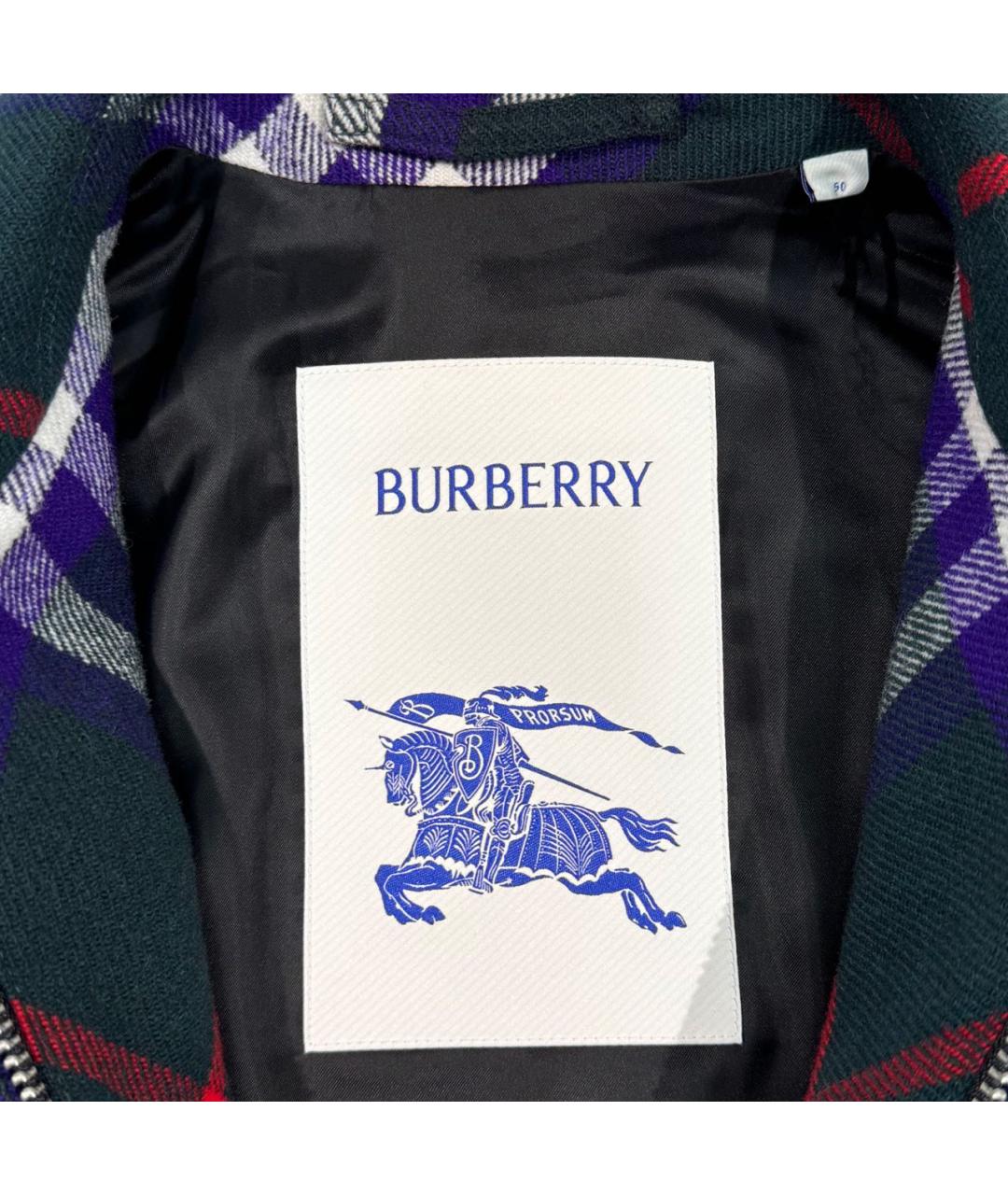 BURBERRY Зеленая шерстяная куртка, фото 4