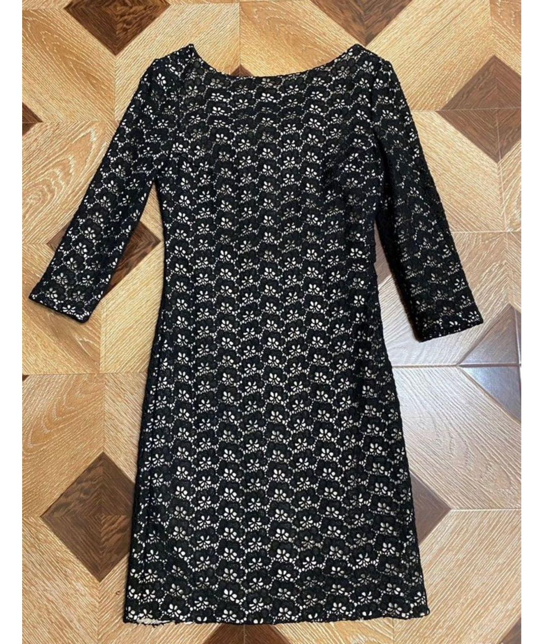 DIANE VON FURSTENBERG Черное хлопковое коктейльное платье, фото 8
