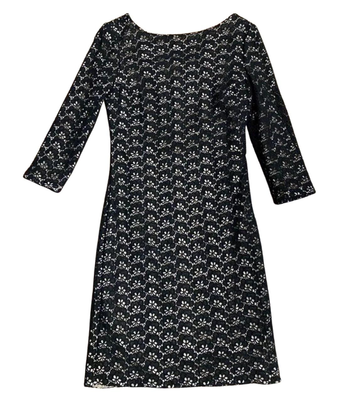 DIANE VON FURSTENBERG Черное хлопковое коктейльное платье, фото 1