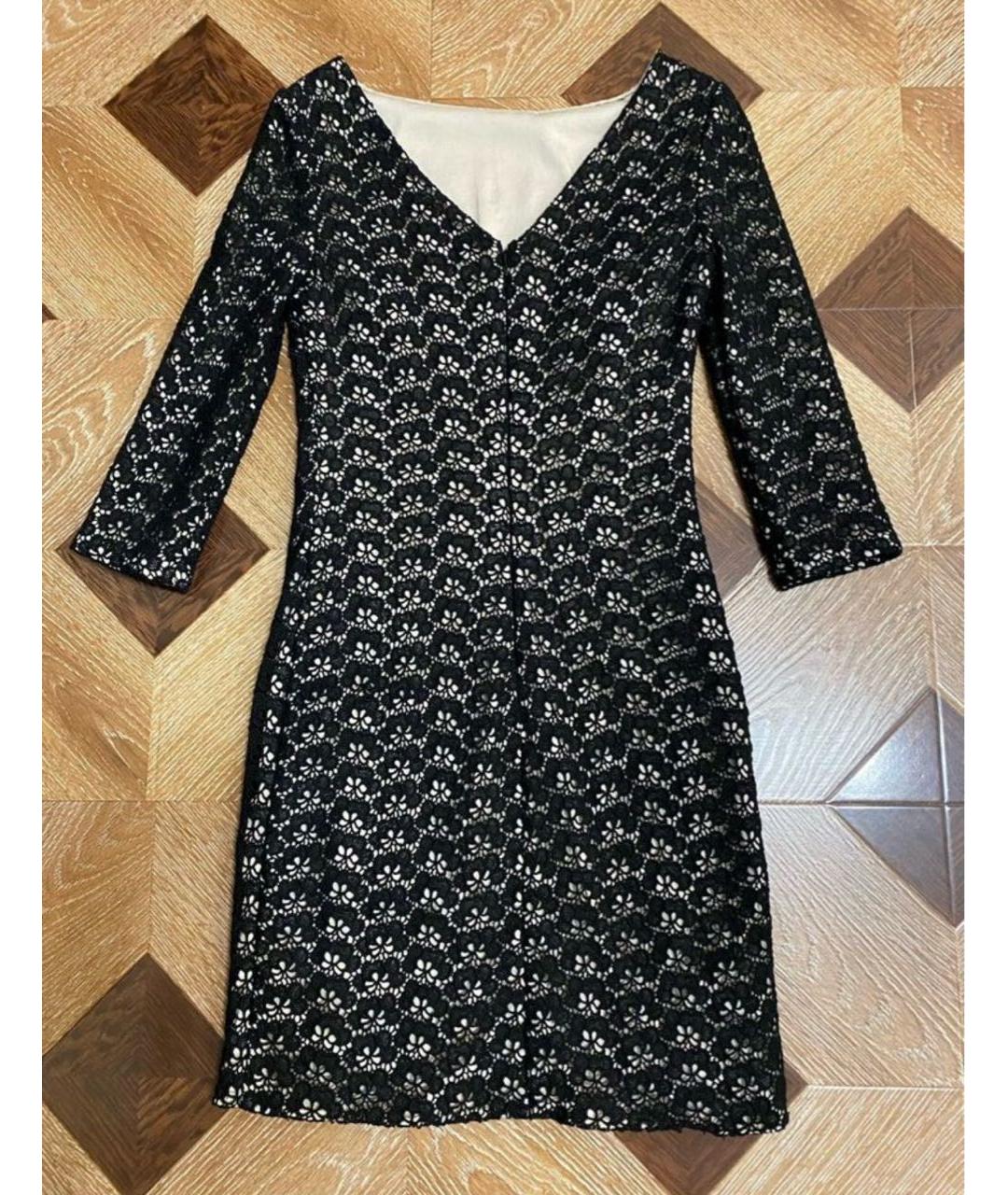 DIANE VON FURSTENBERG Черное хлопковое коктейльное платье, фото 2