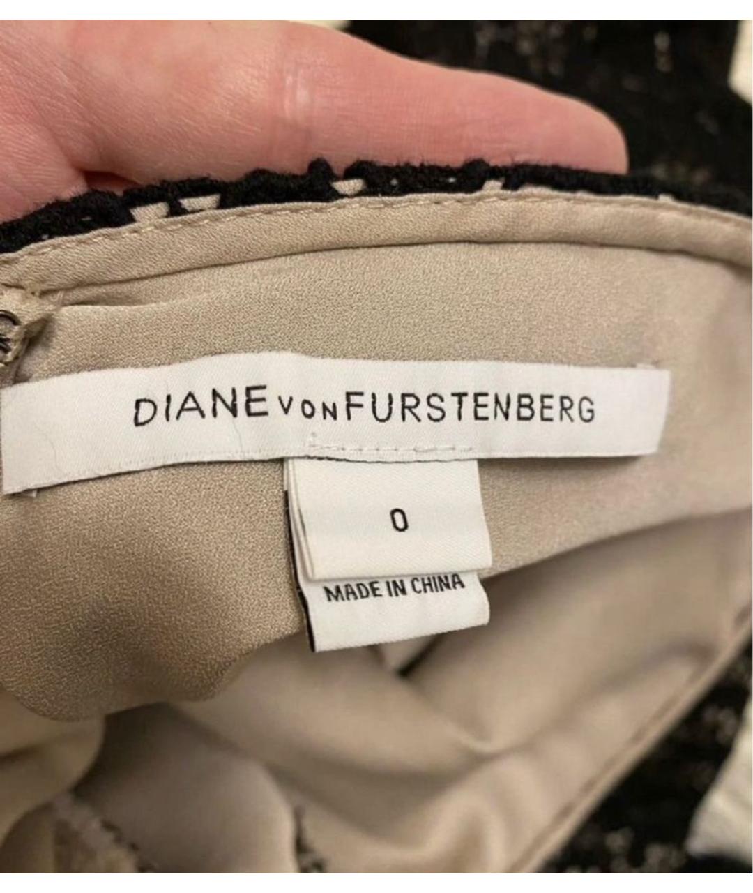 DIANE VON FURSTENBERG Черное хлопковое коктейльное платье, фото 5