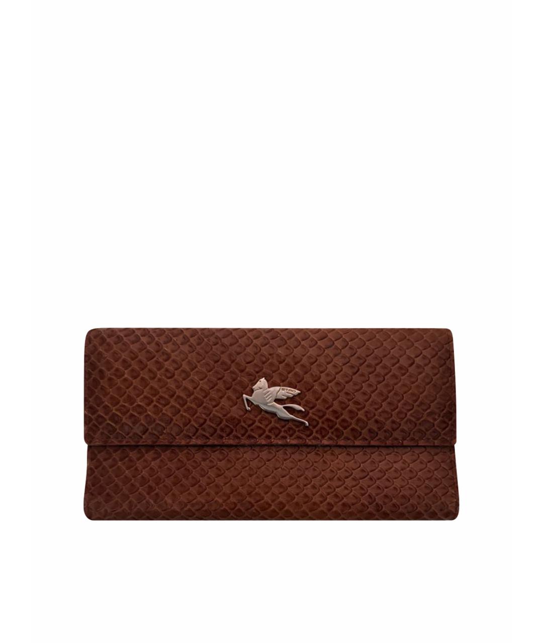 ETRO Коричневый кожаный кошелек, фото 1