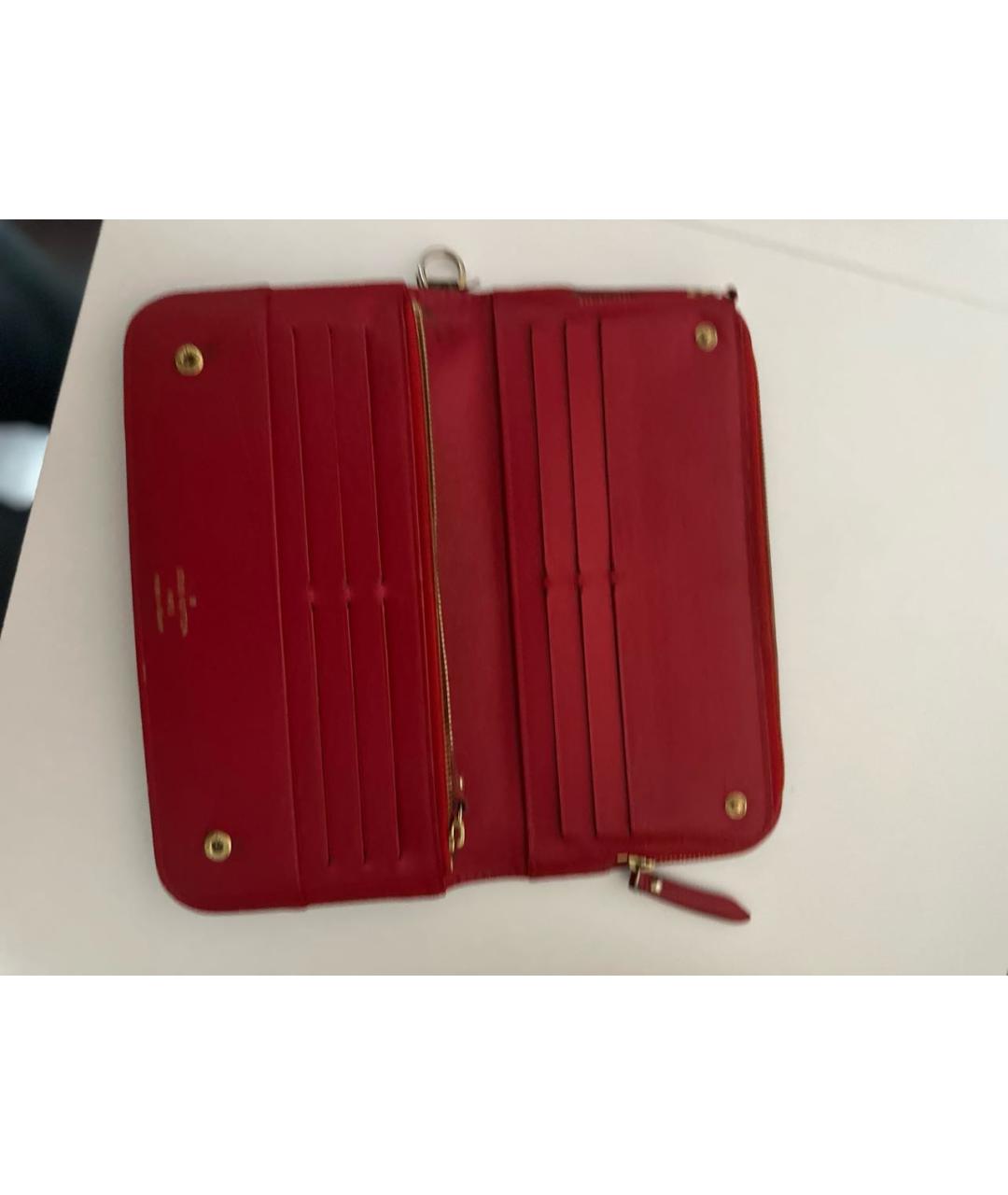 LOUIS VUITTON Коричневый кожаный кошелек, фото 3