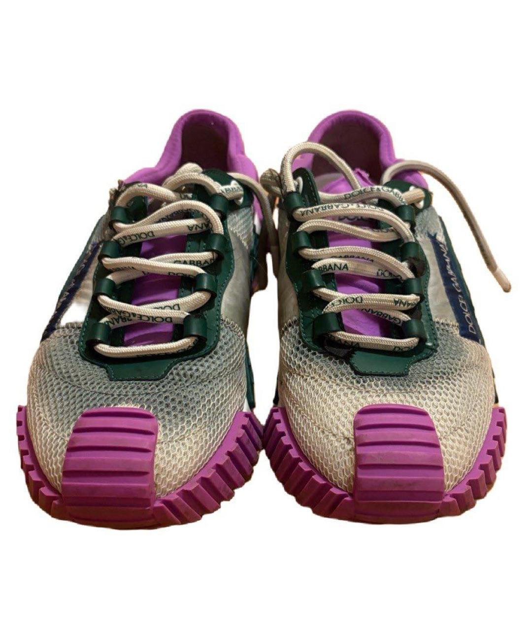 DOLCE&GABBANA Белые текстильные кроссовки, фото 2