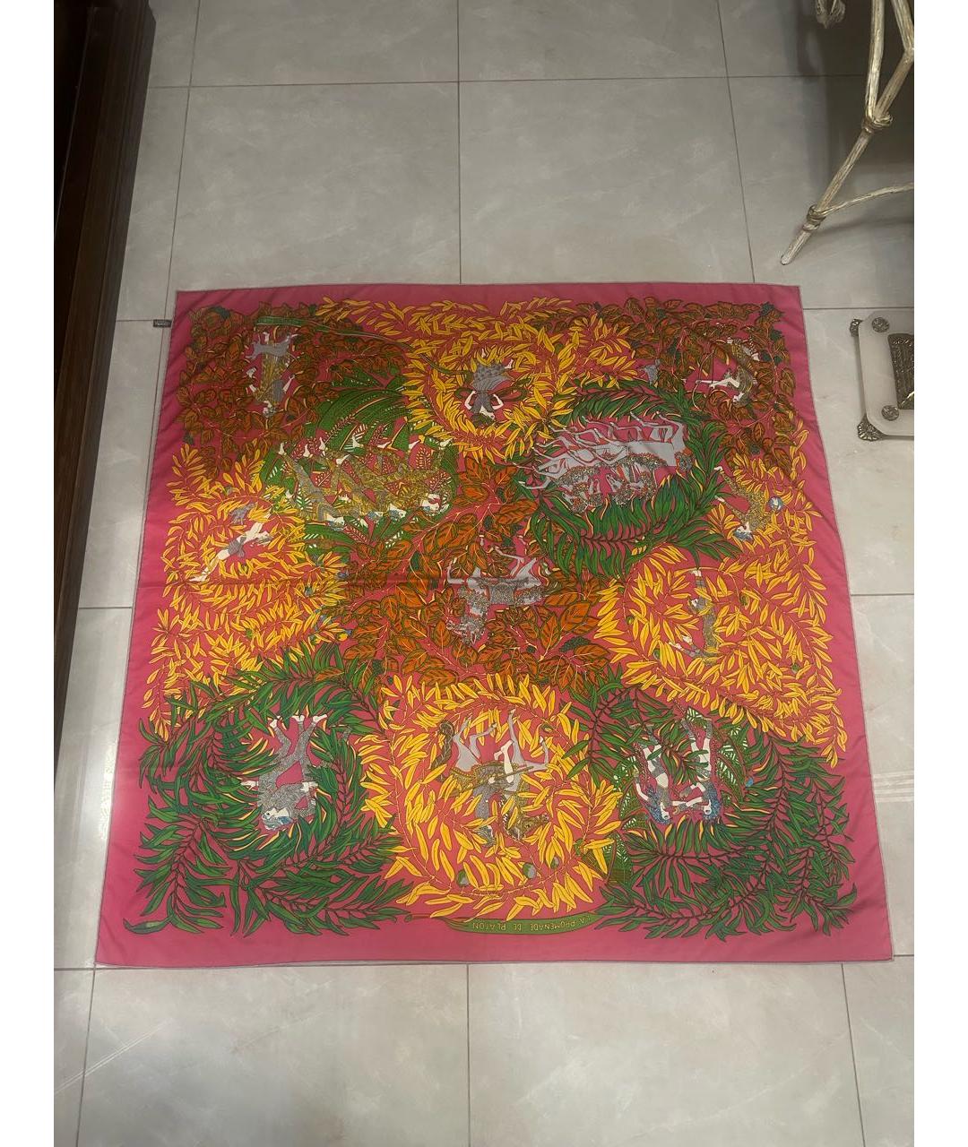 HERMES Мульти шелковый платок, фото 2