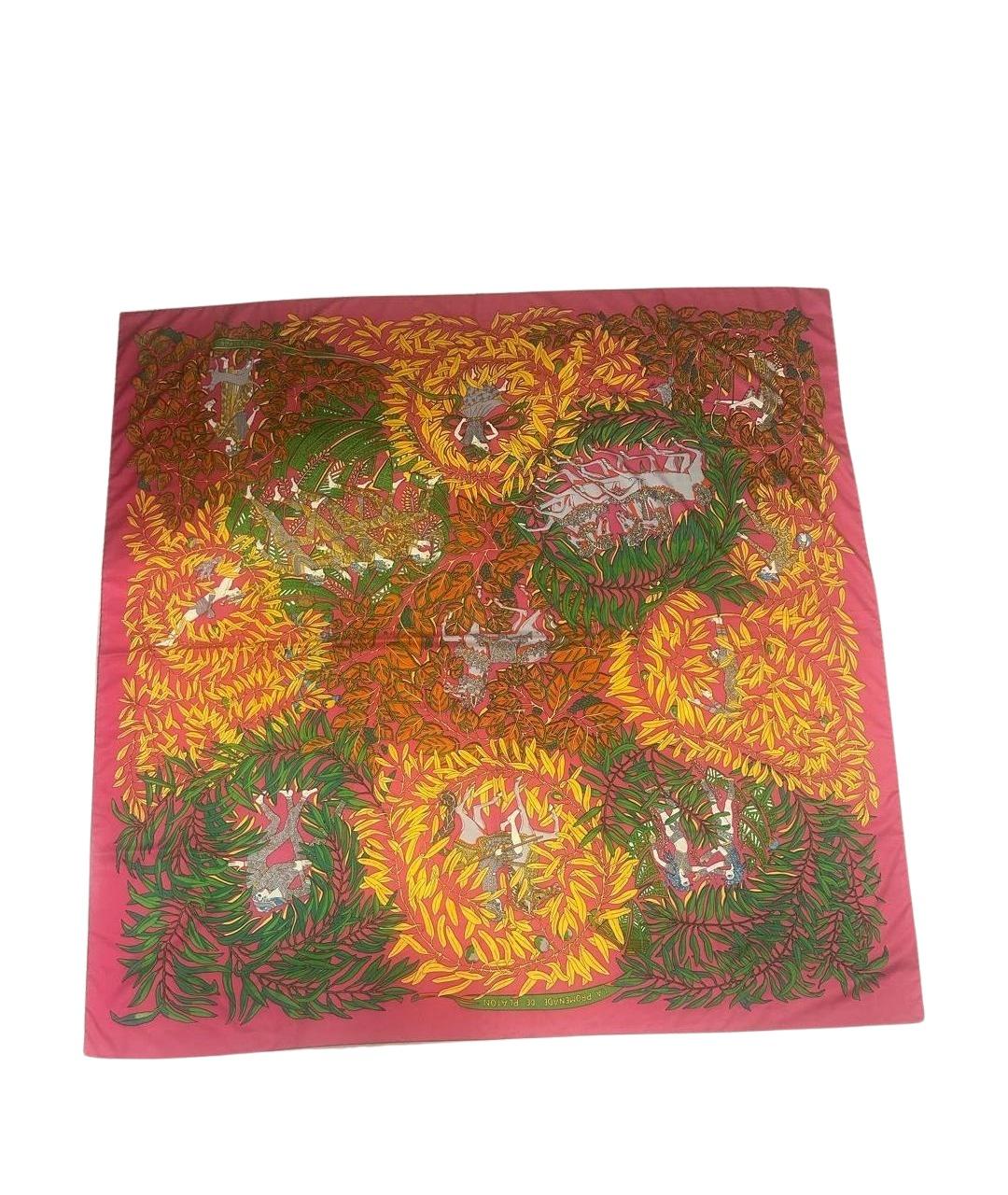 HERMES Мульти шелковый платок, фото 1