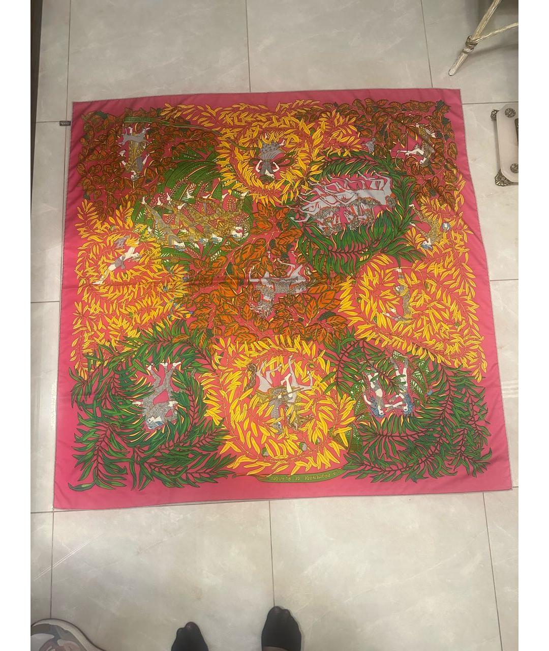 HERMES Мульти шелковый платок, фото 3