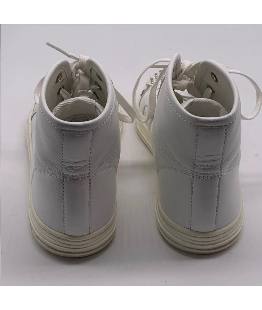 GUCCI Белые кожаные кеды, фото 3