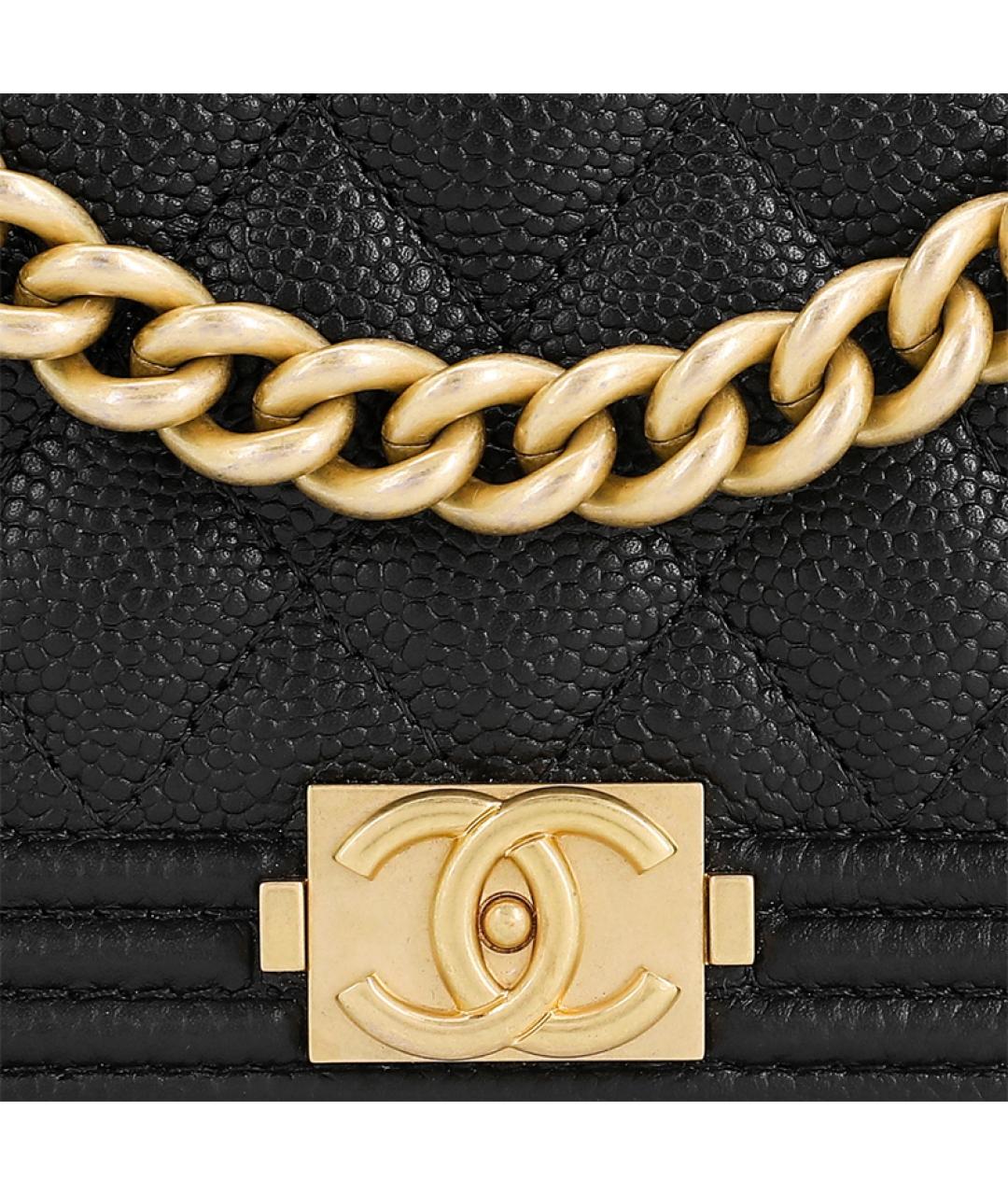 CHANEL Черная кожаная сумка через плечо, фото 6