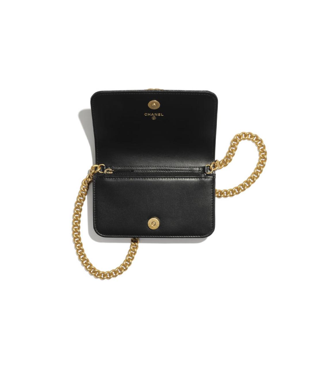 CHANEL Черная кожаная сумка через плечо, фото 2