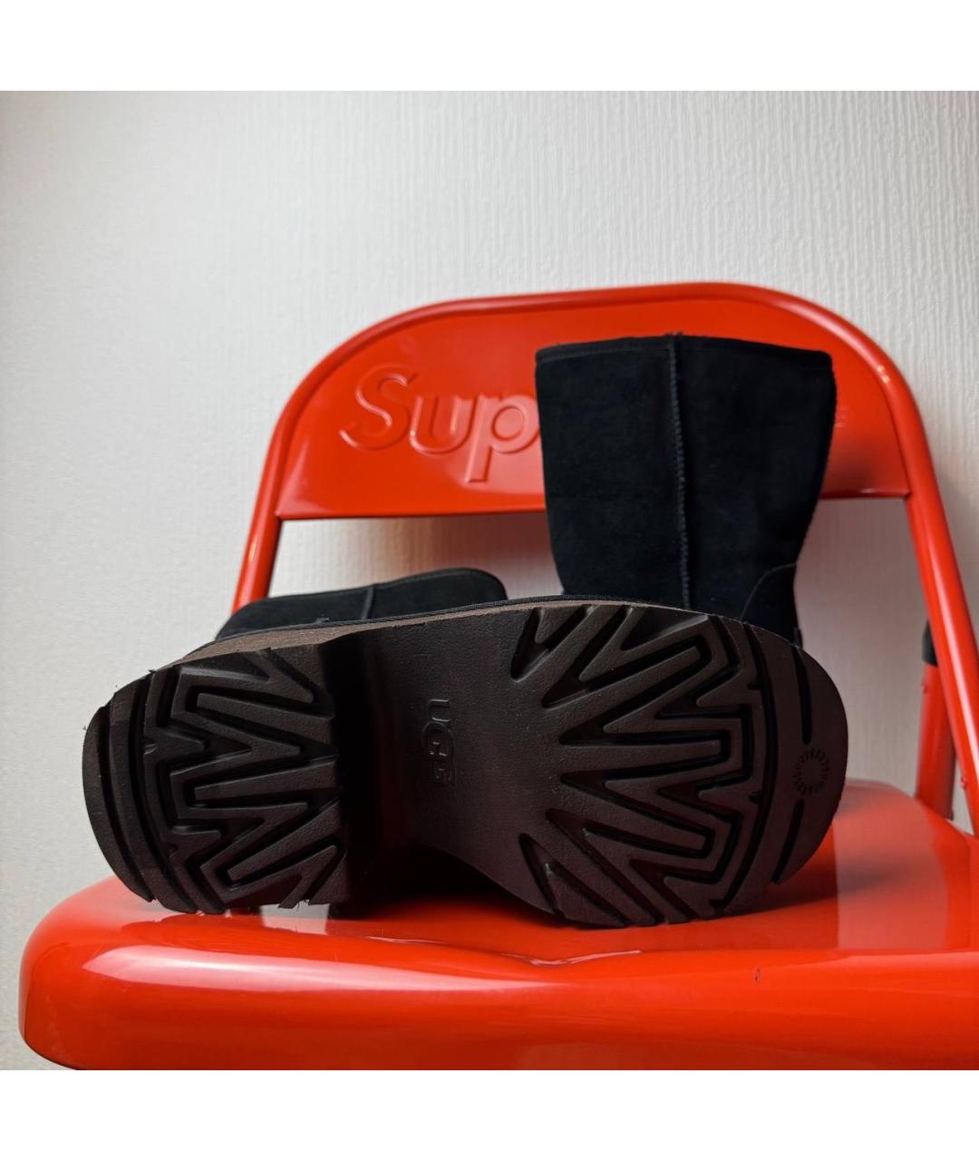 UGG AUSTRALIA Черные замшевые полусапоги, фото 3