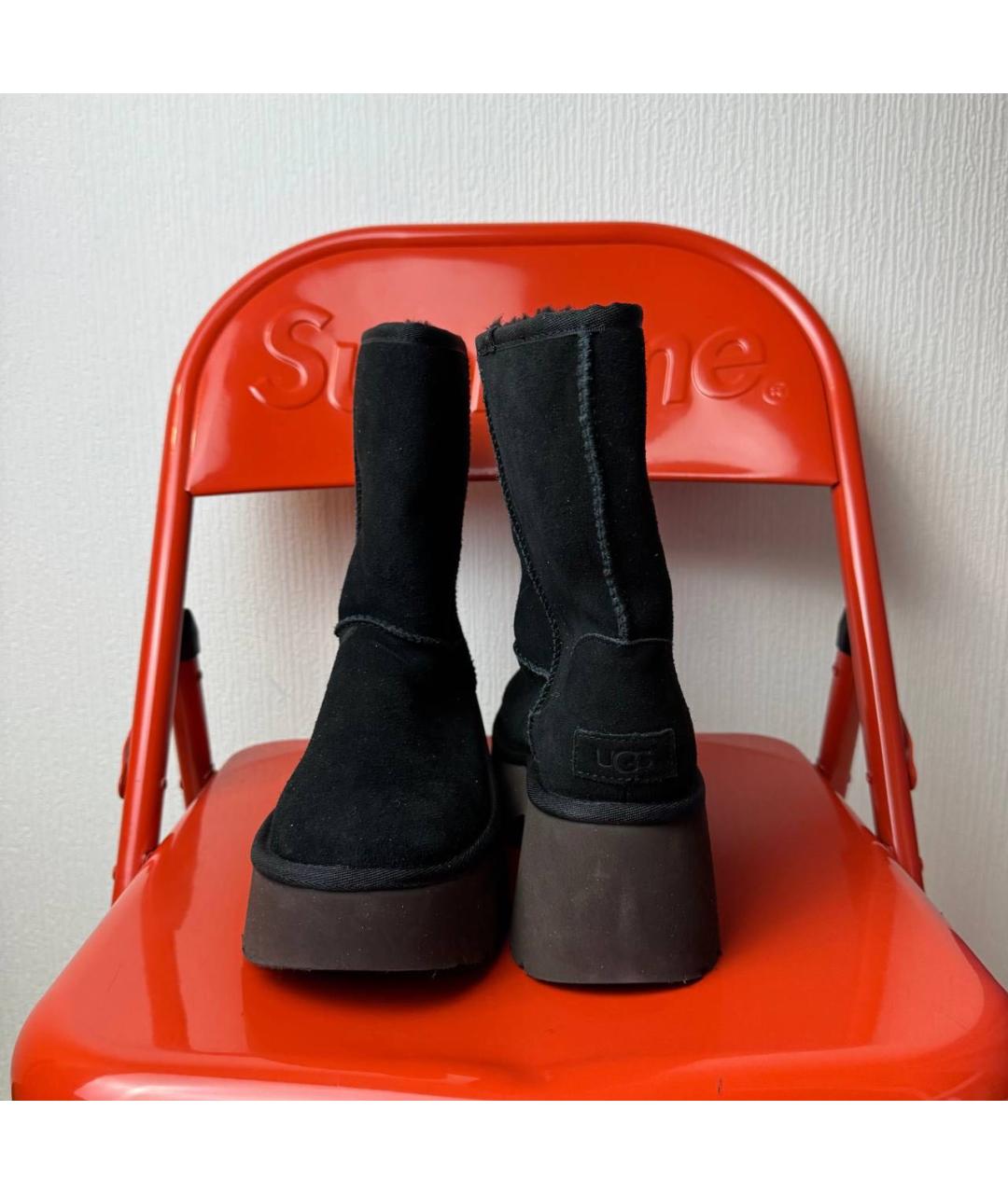 UGG AUSTRALIA Черные замшевые полусапоги, фото 4